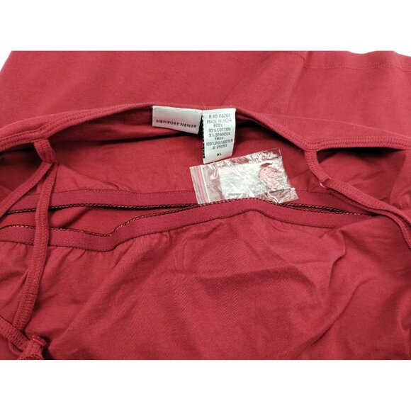 Newport News Womens XL Burgundy Embroidered Tank Top Floral Beaded Design - Picture 6 of 7